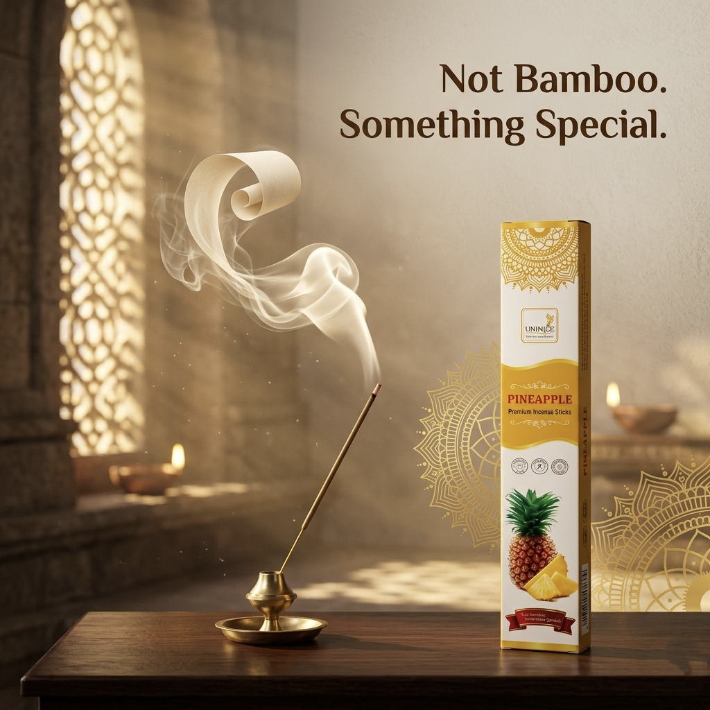 Pineapple Paper Agarbatti - Pack of 10 (150 Incense Sticks)